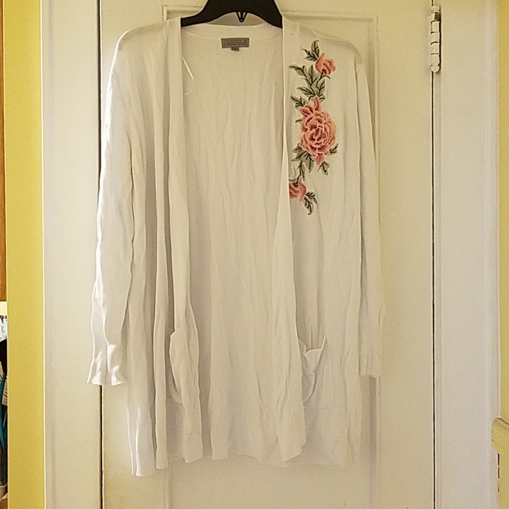 Embroidered cardigan NWOT